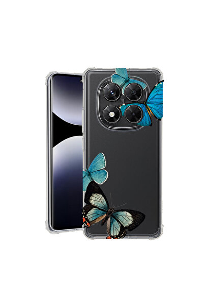 bestcase Husă Antișoc pentru Xiaomi Redmi Note 15 Pro 4G, Fluturi Albaștri Fr...