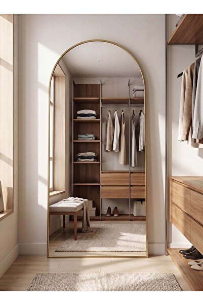 M SMART Elegant Design Large Mirror 170x70cm - Full Length Mirror With Gold M...