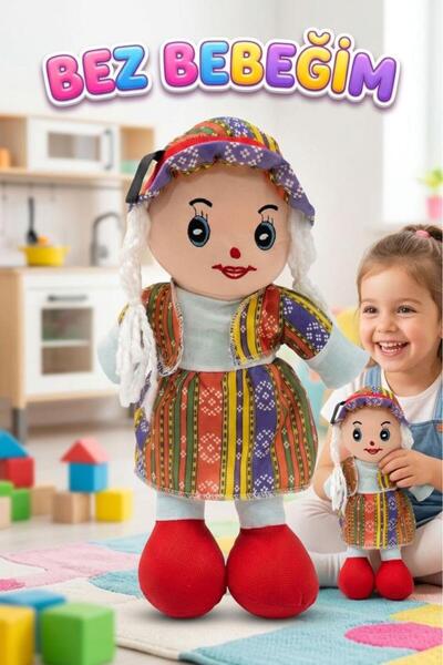Tıfıl Toys Yöresel Oyun Arkadaşım! Büyük 45cm Yöresel Elbiseli ve Şapkalı El ...