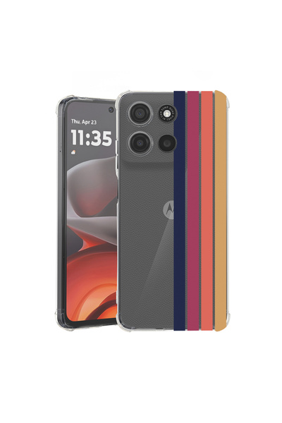 bestcase Husă Antișoc pentru Motorola Moto G17 / G17 Power / G15, Linii Retro...