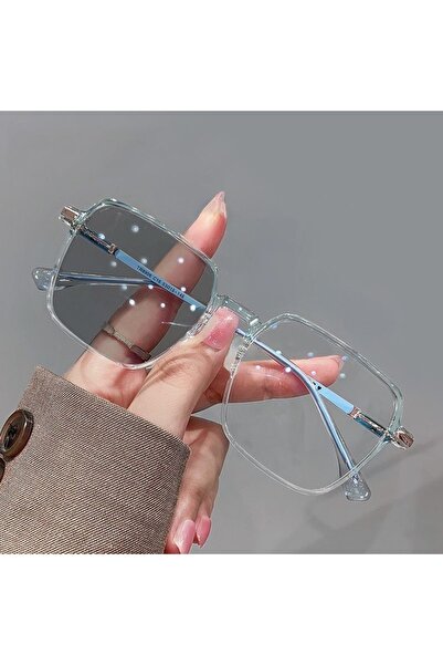Choice4 BLUE Photochromic Anti Radiation Glasses Metal Eyeglass For Woman Men