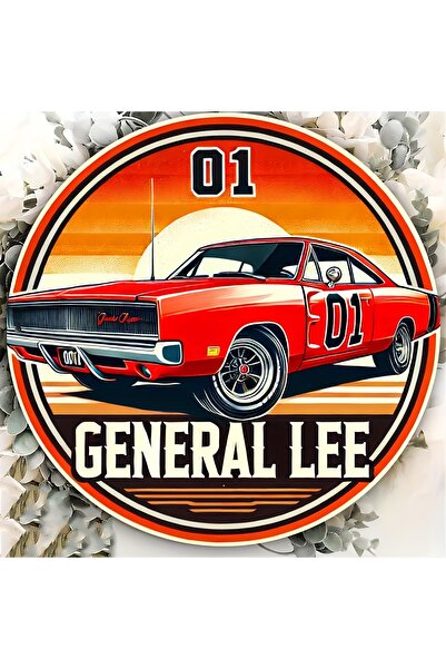 Choice Round 20X20CM Vintage General Lee Racing Car Metal Tin Sign - 8x8 Inch...