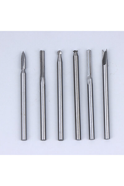 Choice1 6pcs 5/6Pcs Wood Carving Drill Bits Set 3mm Shank Compatible Rotary T...