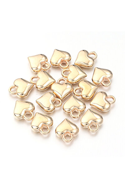 Choice3 Kc gold 11x12mm 50pcs/lot CCB Heart Pendant Rhodium KC Gold Color Loo...