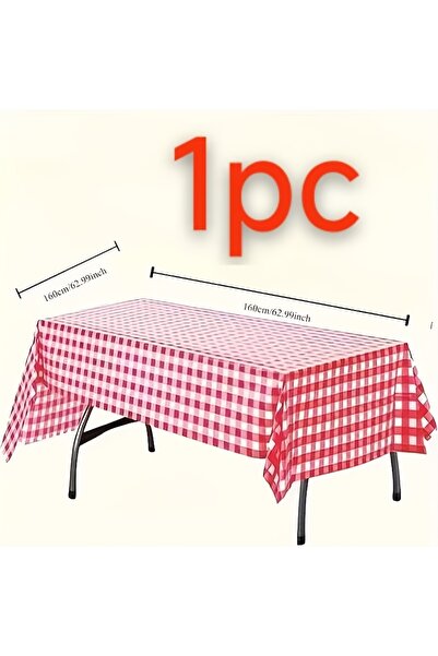 choice2 160*160cm 1Pc 1/3/5Pcs Red and White Checkered Tablecloth - Perfect f...