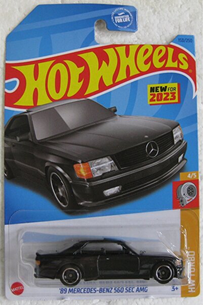 HOT WHEELS '89 Mercedes Benz 560 Sec Amg Siyah Uzun Kart Yurt Dışı Nadir Araç...