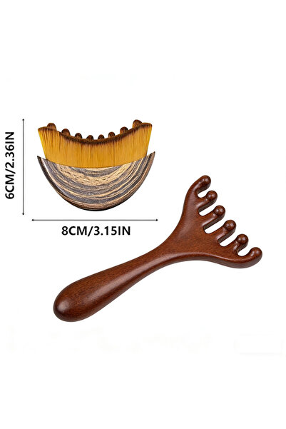 Choice 1Set Without cover Lymphatic Contour Face Brush & Wooden Meridian Mass...