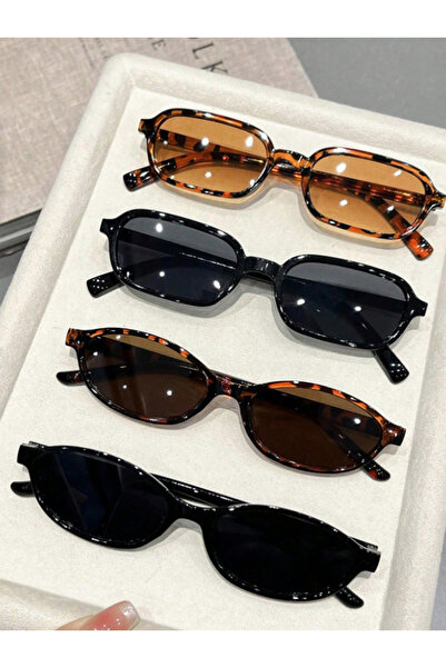 Choice 4PCS-C2 4Pcs/6Pcs Retro Fashion Rectangular & Oval Small Frame Sunglas...