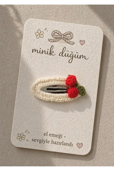 Minik Düğüm Kiraz Detaylı Çıtçıt Toka