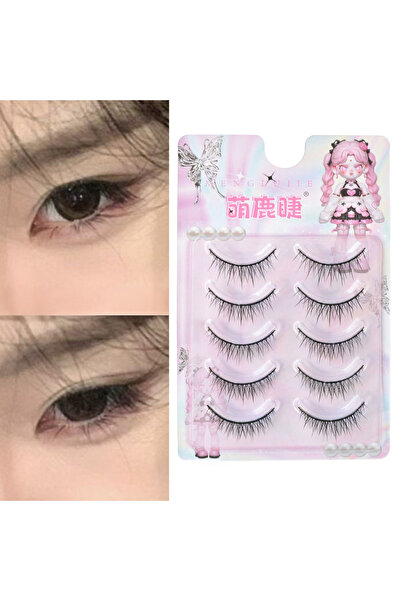 Choice A 5 Pairs Cosplay False Eyelashes Wispy Eyelash Extension Enlarge Your...