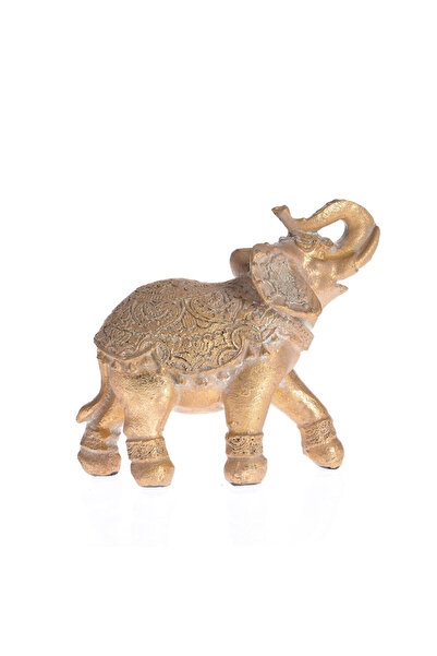 meli melo Figurina decorativa elefant auriu cu model oriental 10 cm
