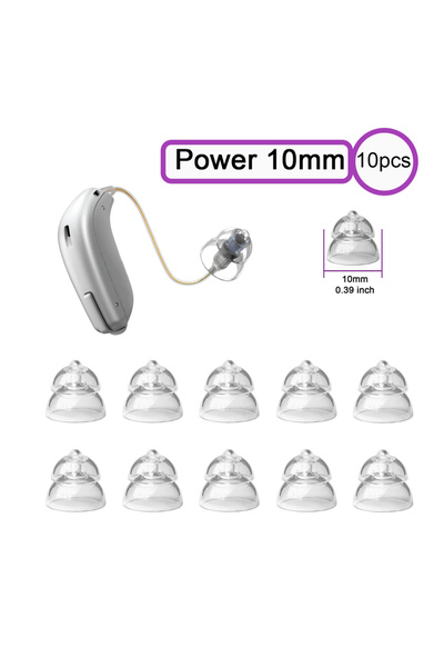 Choice1 Power 10mm 10pcs-Hearing Aid Domes for Oticon Replacements,Minifit Po...