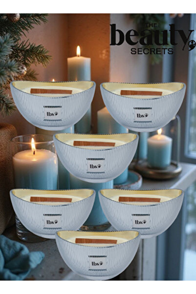 The Beauty Secrets 6 Pieces Luxury Scented Candle Florals Lemon 1000grams