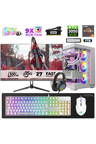 XASER Star X200 Ryzen 5 7500F 32GB Ram 1TB M.2 NVMe SSD 6GB RTX3050 27" 300Hz...