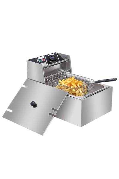 Velaris Friteuză din oțel inoxidabil de 6L cu termostat - Design profesional ...