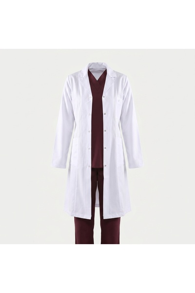 Aydın Online Long Length Alpaca Fabric Professional Nurse Apron - Classic Col...