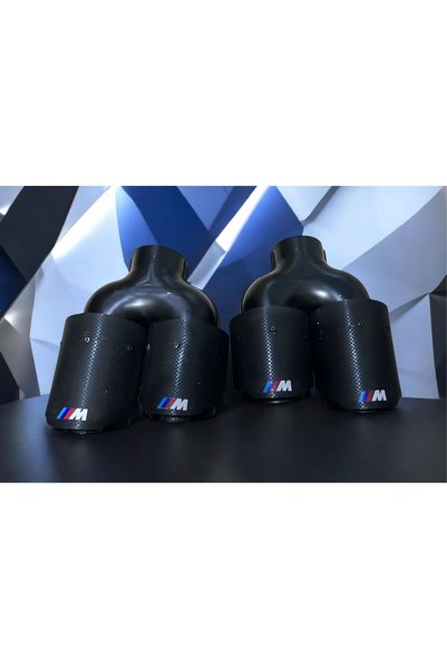 Ness BMW M LOGOLU 90MM ÇİFTLİ EGZOZ UCU SETİ (SAĞ-SOL)