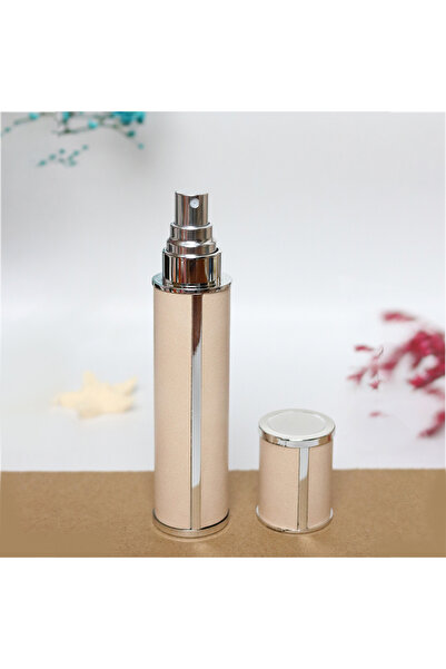 Choice زجاجة عطر زجاجية فاخرة مغلفة بالجلد سعة 10 مل، لون أبيض فاتح، محمولة و...