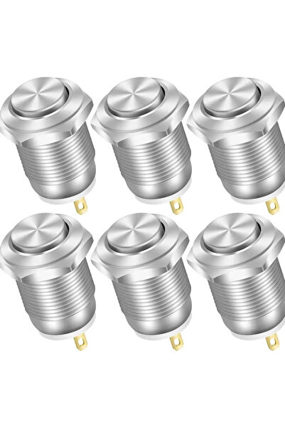 Choice 6pcs 12mm 6pcs 12mm Momentary Push Button Switch 12V Waterproof Power ...
