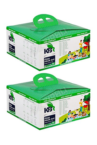 KBR Mega Piknik Seti 12 Çeşit 62 Parça x 2 Set
