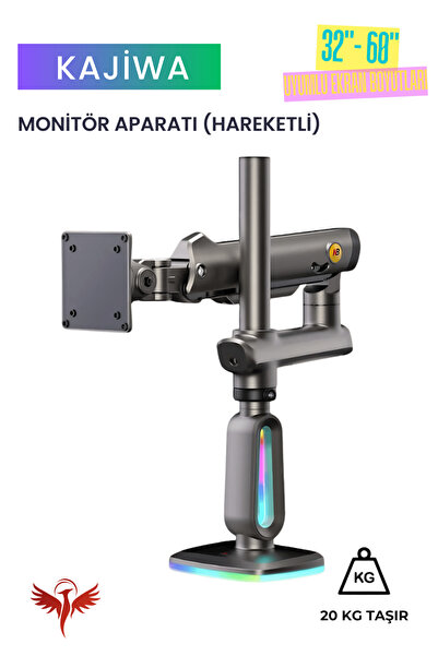 KAJİWA NB F7 RGB GAMER Monitör Kolu Amortisörlü 32-60inch Monitör Standı