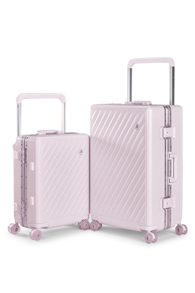 LİMRA Luxury Travel Luggage Set 2 Pieces Durable Pc Material Double Wheels 27...