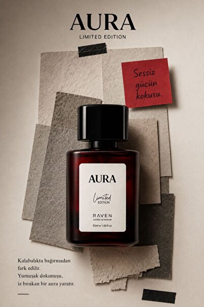 RAVEN PERFUME AURA Limited Edition Özel Seri Unisex Extrait De Parfüm Uzun Sü...
