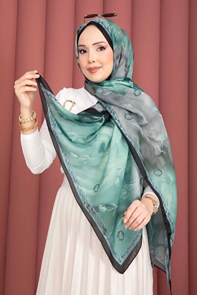 EBRUTESETTÜR سلسلة شالات بنمط التوليب الزمردي