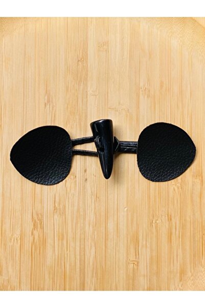 Lorin hobi Leather Buckle Set with Buttons 2 Pieces Black