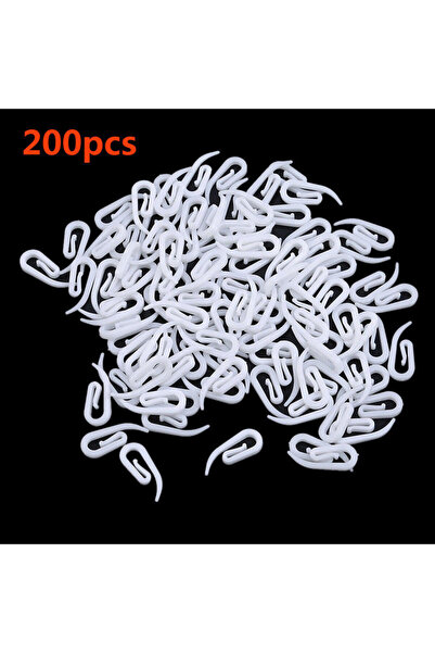 Choice 200PCS 100/200pcs White Hanging Curtain Hooks Household Plastic Window...