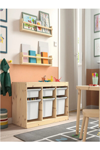 IKEA TROFAST saklama ünitesi, çam-beyaz, 93x44x52 cm