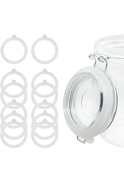 Choice1 12CS Seals Rings for Glass Jars, Airtight Silicone Replacement Gasket...
