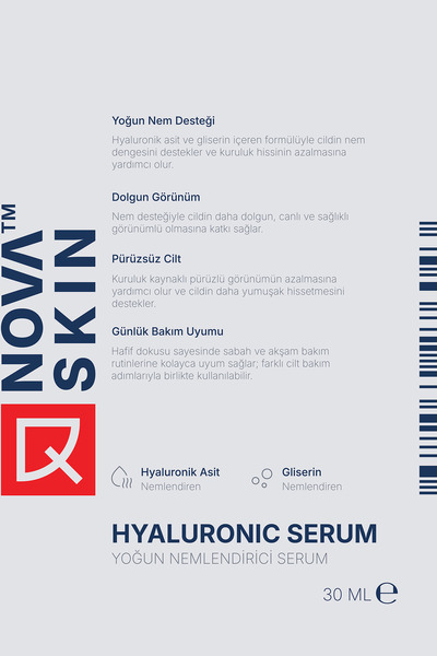 Novaskin Hyaluronic Acid Serum - Yoğun Nemlendirici Cilt Serumu 30 ml