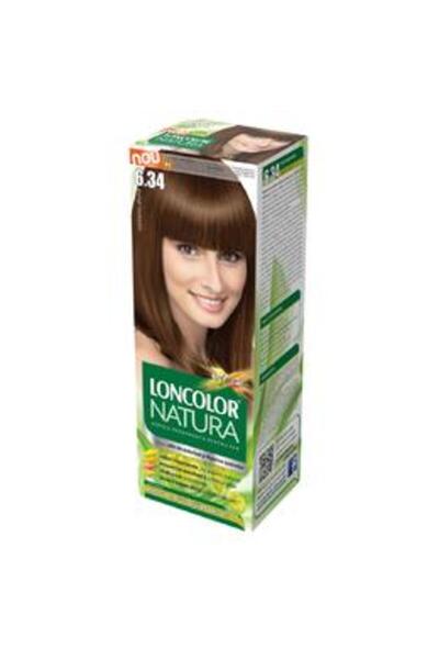 Loncolor Vopsea Permanenta pentru Par Natura, nuanta 6.34 castaniu aluna