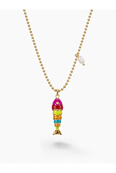 Vi store Steel Color Fish Necklace