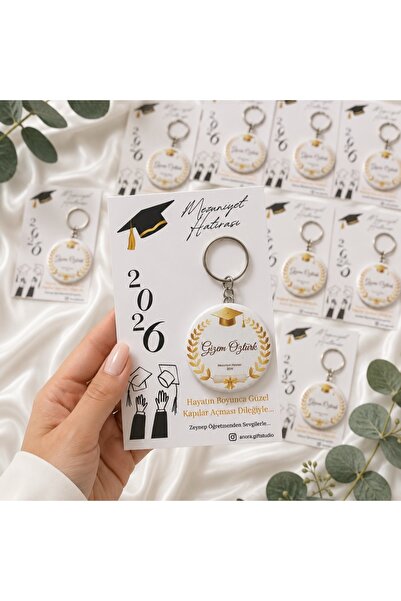 anoragiftstudio Mezuniyet Hediyeliği 15 Adet Açacaklı Anahtarlık Mezuniyet Ha...