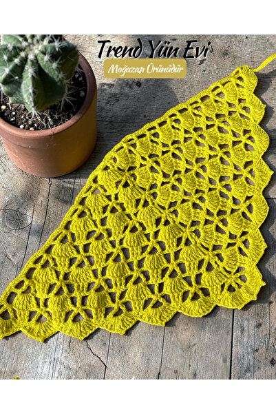 TrendYünEvi El Örgüsü Saç Bandanası (Coton İp)