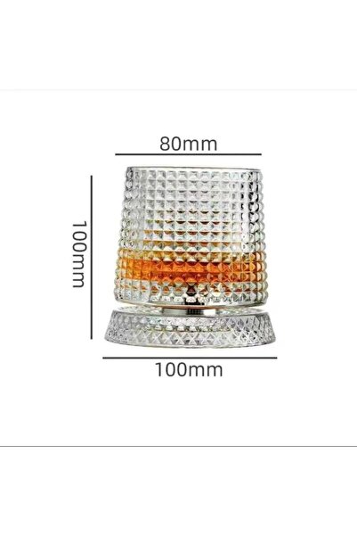 Choice1 A8 【Whiskey Glasses Rotating Whisky Glass With Glass Base 360 Rotate ...