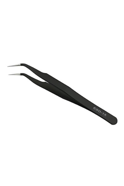 Choice1 ESD15 1PC Stainless Steel Curved Straight Eyebrow False Eyelash Tweez...