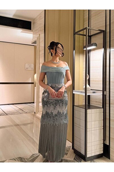 Thara Glittering Dress Glamorous Evening Wear