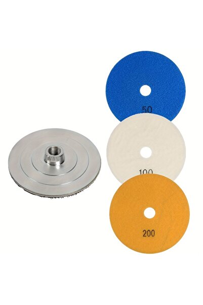 Choice 1set 3pcs 100mm/4inch Diamond Polishing Pads with M14 Aluminum Alloy B...