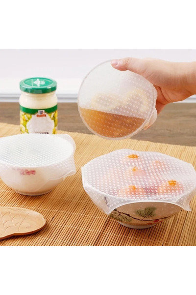 Choice S M L (3pcs) A Transparent Silicone Sealing Lid Refrigerator Food Wrap...