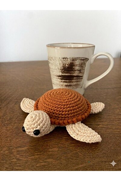 HANDORA_TR Amigurumi kaplumbağa bardak altlığı