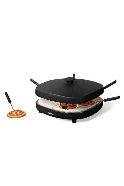 Tristar Aparat Pizza Family 6 Persoane, 1200W, Placi Ceramice, Control Automa...
