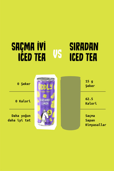 ODDLY Yeni Bergamot & Limon Ice Tea 250 Ml 24lü
