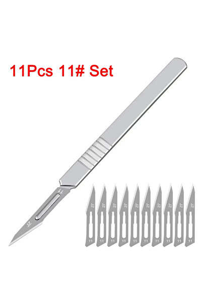 Choice3 11Pcs 11 number set Industrial Carbon Steel Scalpel Blades Handle Sca...