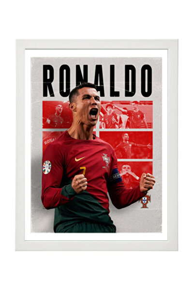 Boomah Accessories Cristiano Ronaldo Portugal Framed Poster 30x40cm - CR7 -Fo...