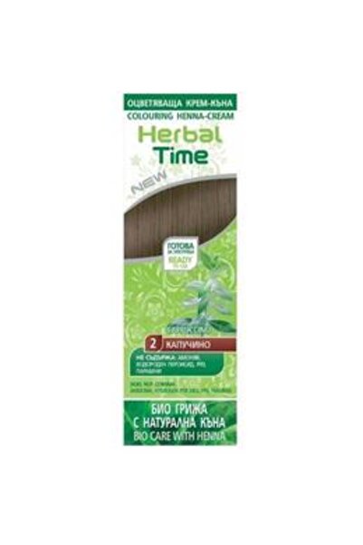 Rosa İmpex Crema Coloranta pe Baza de Henna Herbal Time, nuanta 2 Cappuccino,...