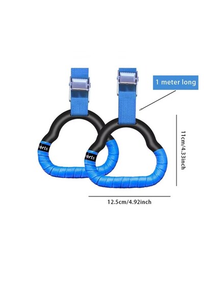 Choice 1M blue Multi-Function Wall Mounted Adjustable Fitness Rings Indoor Ho...