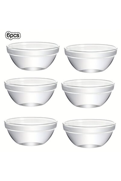 Choice 6pcs 6pcs Clear Glass Dip Bowls, Mini Heat Resistant Glass Serving Bow...